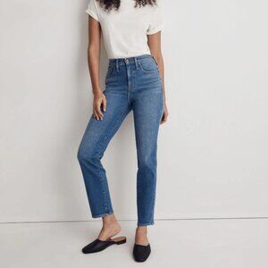 Madewell Stovepipe Jeans-High rise - Leaside Wash + Stretch- 24
